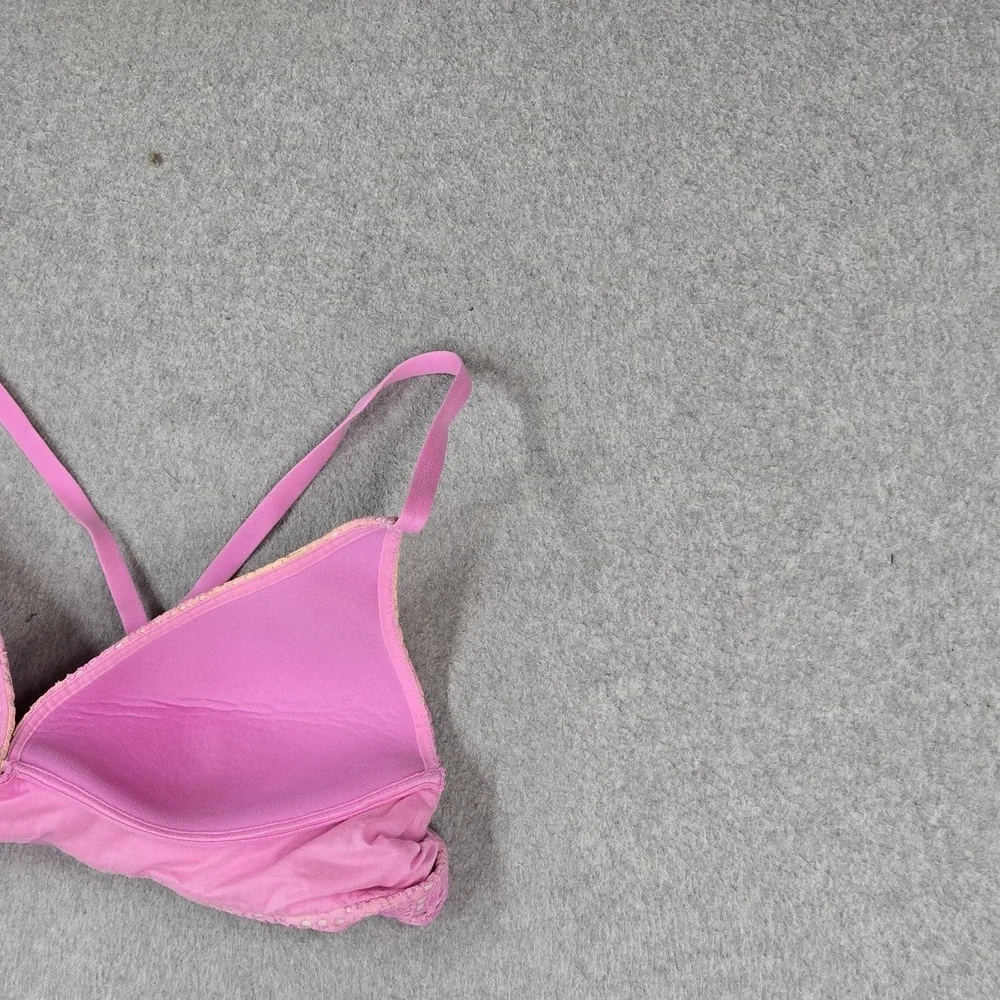 Victoria's Secret Women Bra 36B Pink Geometric Body By Lightly Lined Plunge